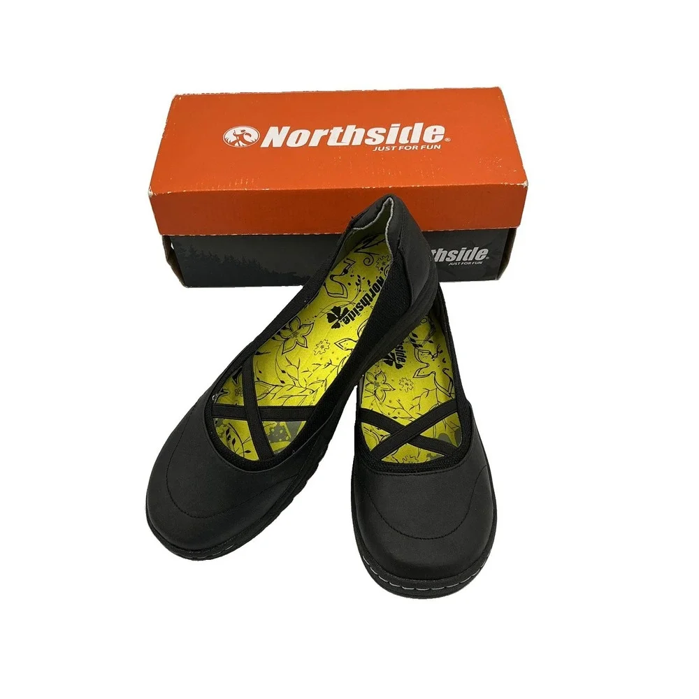 NEW Northside Women's Black low heel ,sports  closed toe/ heel sandal Size 10